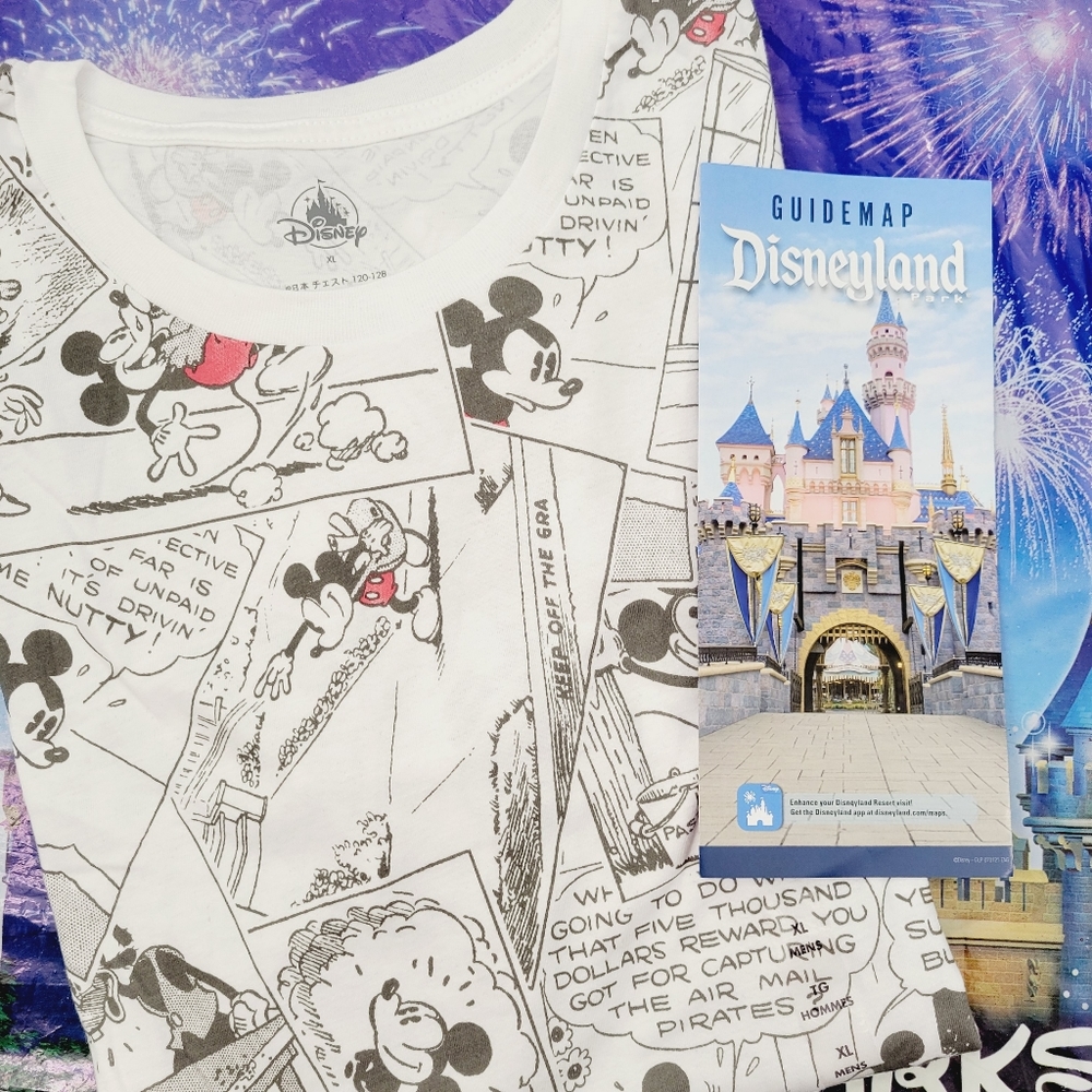 DisneyParks Mickey Vintage Comic Strip Tee Size XL nwt